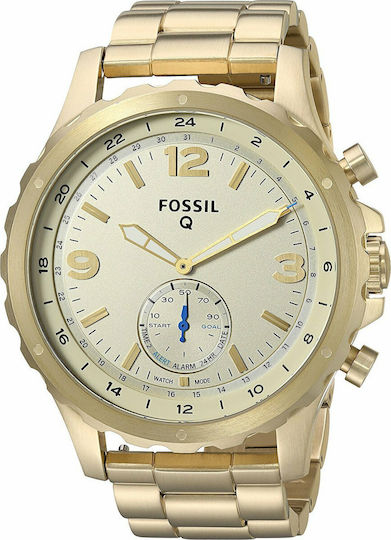 Fossil Nate Hybrid Stainless Steel 50mm Smartwatch (Gold) view 2