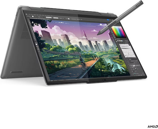 Lenovo Yoga 7 2-in-1 14AHP9 14" OLED FHD+ Touchscreen (Ryzen 7-8840HS/16GB/512GB SSD/W11 Home) Storm Grey (GR Keyboard) view 1