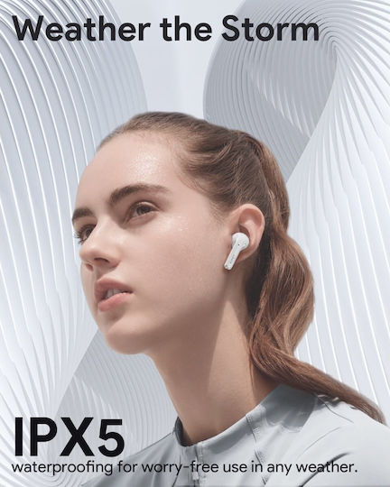 Aukey EP-B1 In-ear Bluetooth Handsfree Earphones with Sweat Resistance and Charging Case White view 3