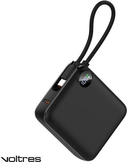 Voltres Power Bank 10000mAh 22.5W with USB-C Port Black view 1