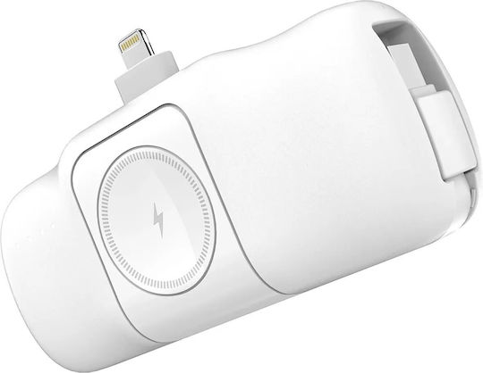 Wozinsky WF16-YLS Lightning Power Bank 5000mAh 15W with USB-C Port White vue 2