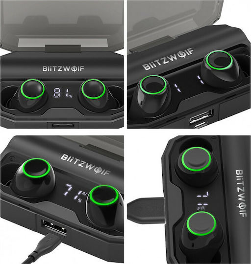 BlitzWolf BW-FYE3S In-ear Bluetooth Handsfree Earphones with Charging Case Black view 9