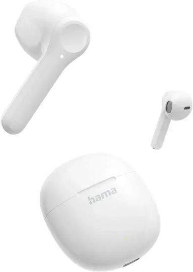 HAMA Action One Earbud Bluetooth Handsfree Earphones with Charging Case White vue 4