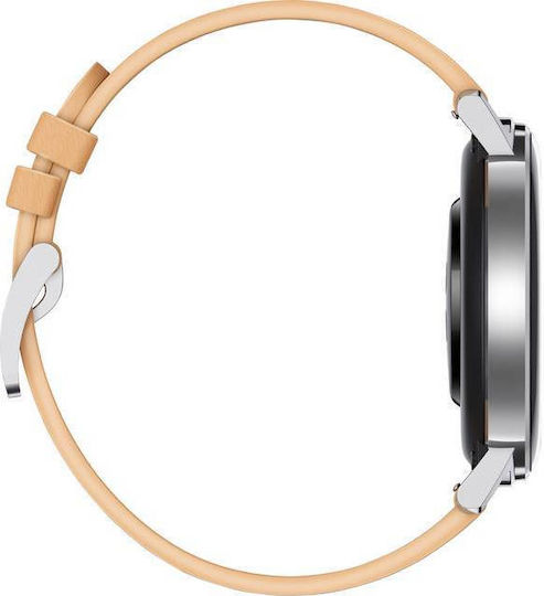 Huawei Watch GT 2 42mm Stainless Steel 42mm Waterproof with Heart Rate Monitor (Beige) view 5