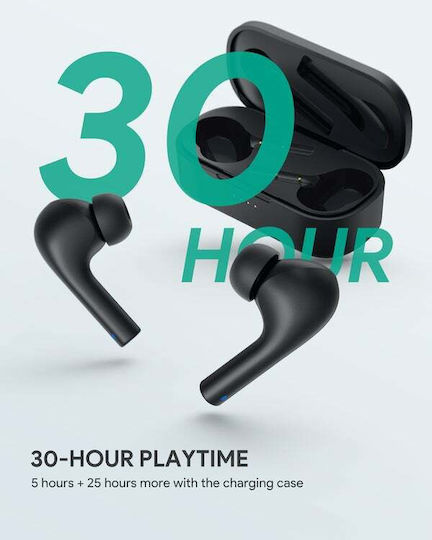 Aukey EP-T21S Move Compact II In-ear Bluetooth Handsfree Earphones with Sweat Resistance and Charging Case Black view 2