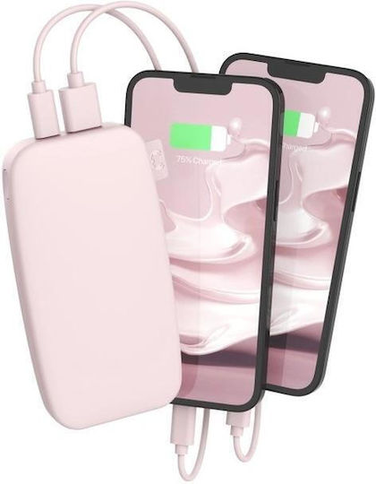 Fresh 'n Rebel Power Bank 12000mAh 20W with USB-A Port and USB-C Port Power Delivery Smokey Pink view 2
