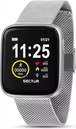 Sector S-04 Stainless Steel 40mm Smartwatch (Silver) view 6