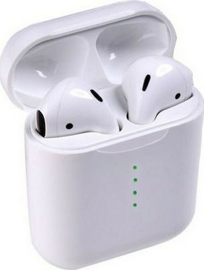 I888 Earbud Bluetooth Handsfree Earphones with Charging Case White view 1