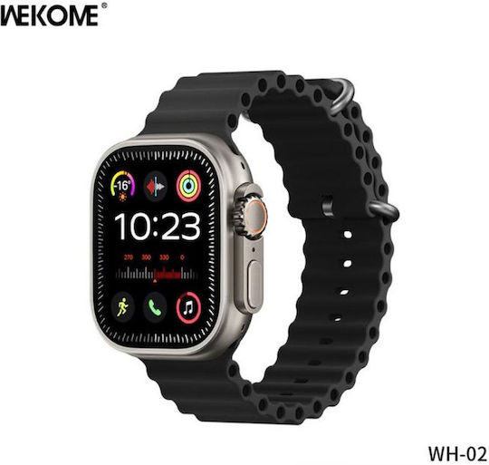 WK WH-02 Titanium Smartwatch with Heart Rate Monitor (Gold)