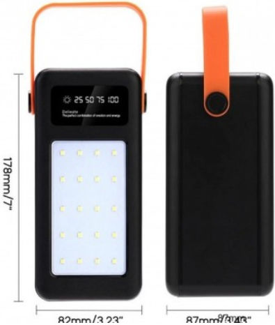 TR-958 Solar Power Bank 40000mAh 55W with 4 USB-A Ports Black view 4