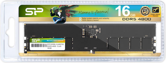 Silicon Power DDR5 with Module 1x16GB and Speed 4800 for Desktop SP016GBLVU480F02 view 2