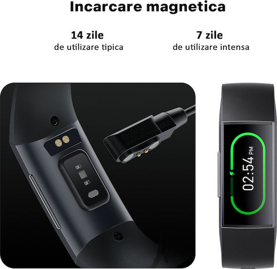 Fitness Bracelet 1.1 Inch Amoled Screen Vichematech Android Ios Full Touch Magnetic Charging Bluetooth Waterproof Ip67 Sms Call App Notifications Multiple Sports Modes Monitor view 6