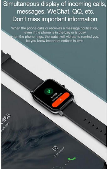XO H80(s) Smartwatch with Heart Rate Monitor (Black) view 8