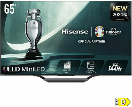 Hisense Smart Television 65" 4K UHD Mini LED 65U7NQ HDR (2024) view 2