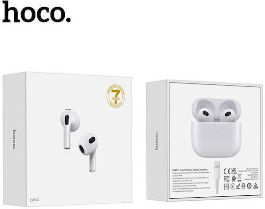 Hoco EW43 Earbud Bluetooth Handsfree Earphones with Charging Case White view 2