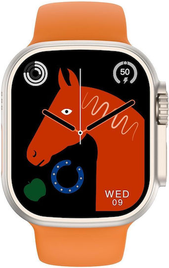 Ultra9 Smartwatch with Heart Rate Monitor (Orange) view 2