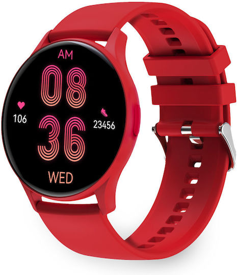 Ksix Core Aluminium Smartwatch with Heart Rate Monitor (Red) view 3