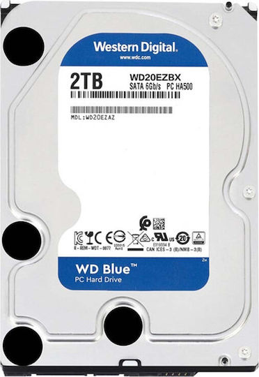 Western Digital Blue 2TB HDD Hard Drive 3.5" SATA III 7200rpm with 256MB Cache for Desktop WD20EZBX view 3