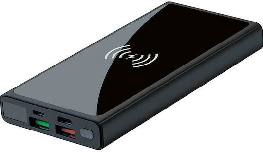 XO PR141 Power Bank 10000mAh 18W with 2 USB-A Ports and USB-C Port Black view 2