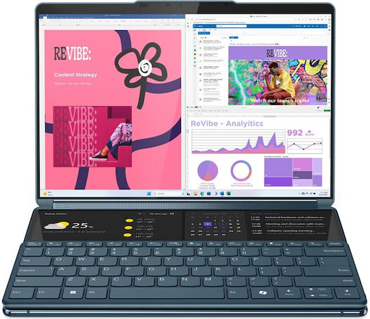 Lenovo Yoga Book 9 13IMU9 13.3" OLED Touchscreen (Ultra 7-155U/32GB/512GB SSD/W11 Home) Tidal Teal (US Keyboard) view 4