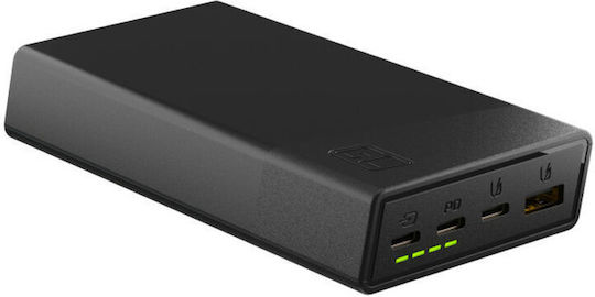 Green Cell Power Bank 20000mAh 18W with USB-A Port and 2 USB-C Ports Power Delivery / Quick Charge 2.0 / Quick Charge 3.0 Black