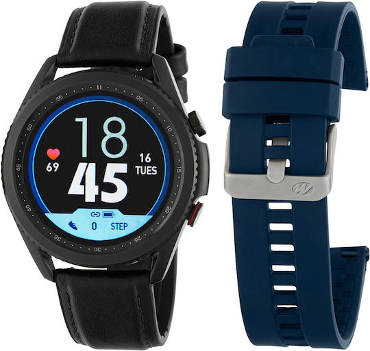 Marea Β57011 47mm Smartwatch with Heart Rate Monitor (Black) view 2