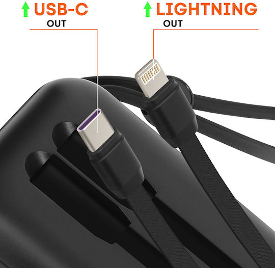 LinQ PD15502 Power Bank 10000mAh 20W with USB-A Port Power Delivery Black view 4