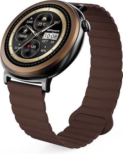 HiFuture Aurora Smartwatch with Heart Rate Monitor (Brown) view 2