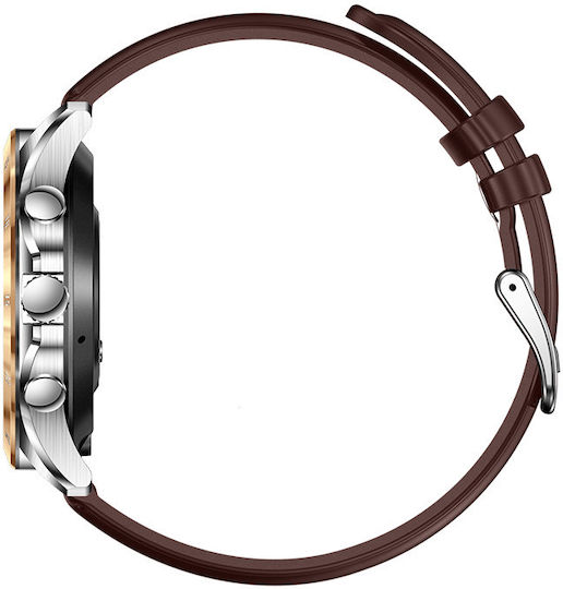 DAS.4 SQ22 Smartwatch with Heart Rate Monitor (Brown) view 2
