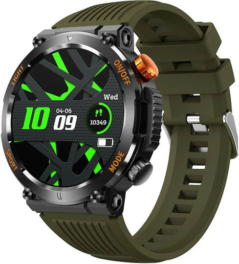 Microwear HT17 Smartwatch with Heart Rate Monitor (Army Green)
