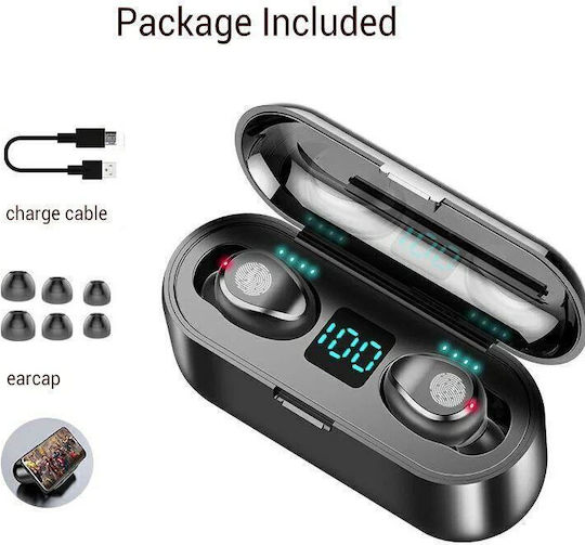 F9 In-ear Bluetooth Handsfree Earphones Blue view 4