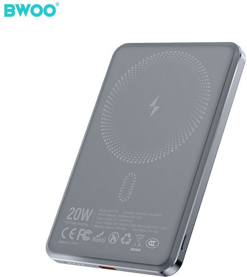 BWOO P79 Power Bank 5000mAh Gray view 1