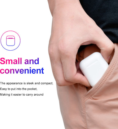 I8S Earbud Bluetooth Handsfree Earphones with Charging Case White view 4