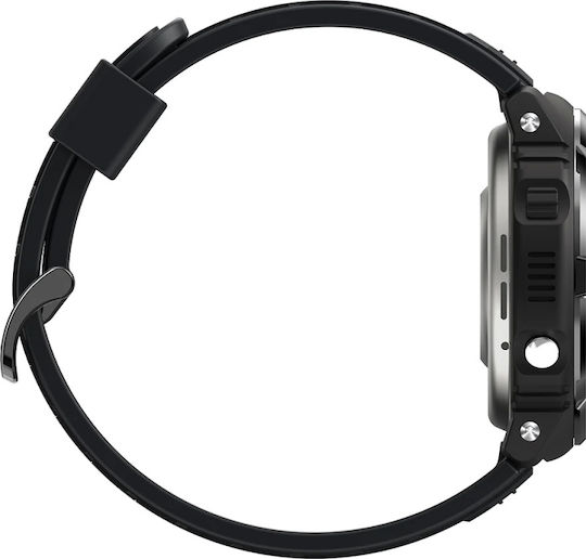 Kospet Tank S1 Smartwatch with Heart Rate Monitor (Black Case / Black Silicone Strap) view 4