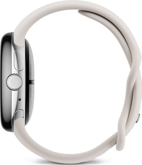 Google Pixel Watch 3 Aluminium 41mm Waterproof with Heart Rate Monitor (Polished Silver Aluminum case / Porcelain Active Band) view 8