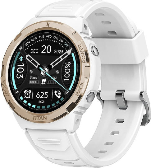 MaxCom FW100 Valkiria Waterproof Smartwatch with Heart Rate Monitor (White)