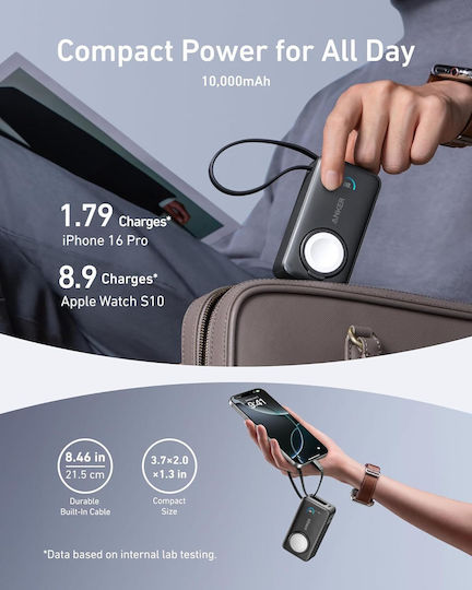 Anker MagGo Power Bank 10000mAh 35W with USB-C Port Gray view 4