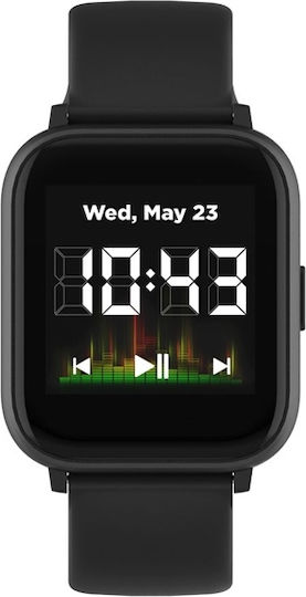 Canyon SW-78 Aluminium Waterproof Smartwatch with Heart Rate Monitor (Black)