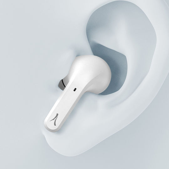 Akashi ALTBTEARBWH In-ear Bluetooth Handsfree Earphones with Charging Case White view 3