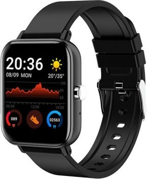 H10 Smartwatch with Heart Rate Monitor (Black)