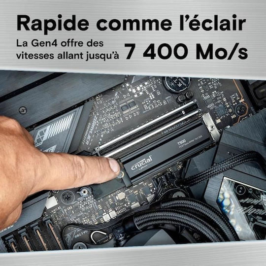 Crucial T500 SSD 2TB M.2 Type with PCI Express 4.0 Connection and Heatsink PS5 Compatible CT2000T500SSD5 vista 3