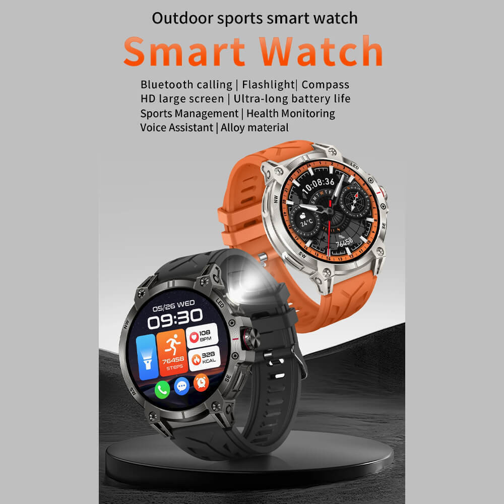 Microwear KC89 Smartwatch with Heart Rate Monitor (Black) view 9