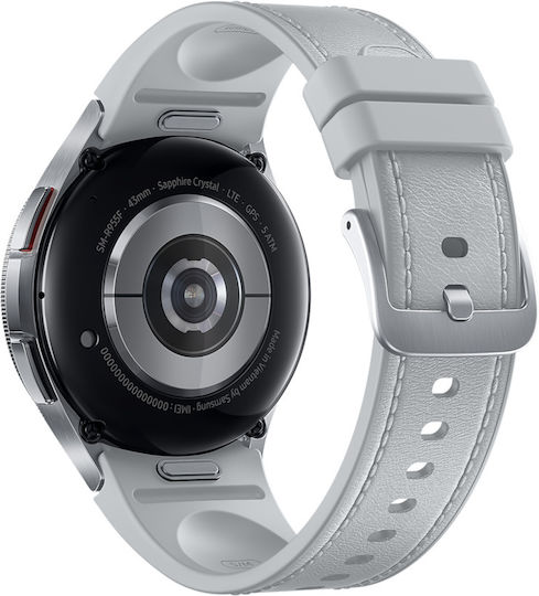 Samsung Galaxy Watch6 Classic LTE Stainless Steel 43mm Waterproof with eSIM and Heart Rate Monitor (Silver) view 4