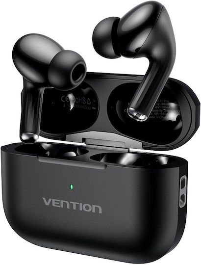 Vention Echo Lite E11 Pro In-ear Bluetooth Handsfree Earphones with Sweat Resistance and Charging Case Black view 2