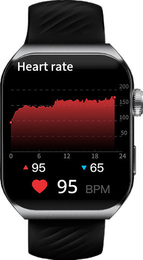 QCY GS S5 Aluminium Smartwatch with eSIM and Heart Rate Monitor (Black) view 4