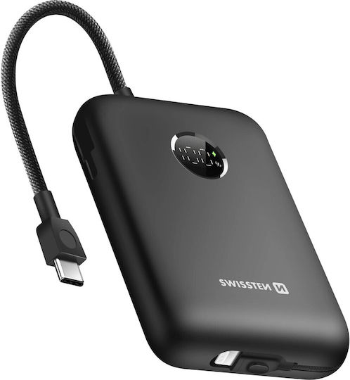 Swissten Voltbox Power Bank 20000mAh 35W with USB-A Port and USB-C Power Delivery Port Black view 1
