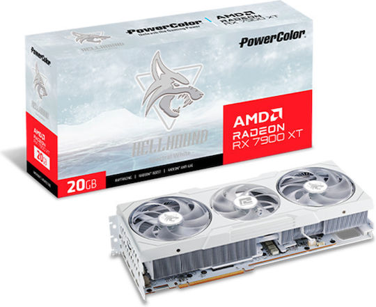 PowerColor Radeon RX 7900 XT 20GB GDDR6 Hellhound White Graphics Card view 3