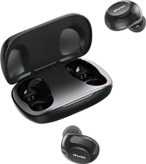 Awei T20 In-ear Bluetooth Handsfree Earphones with Sweat Resistance and Charging Case Black Ansicht 3