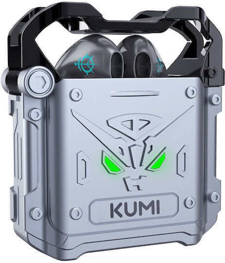 Kumi Mech X3 TWS Earbud Bluetooth Handsfree Earphones with Charging Case Silver view 3