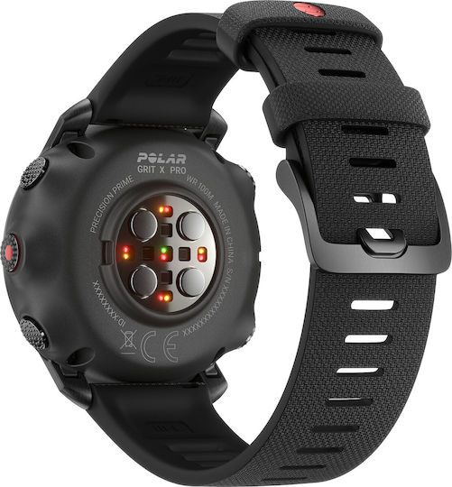 Polar Grit X Pro Waterproof Smartwatch with Heart Rate Monitor (Black) view 2